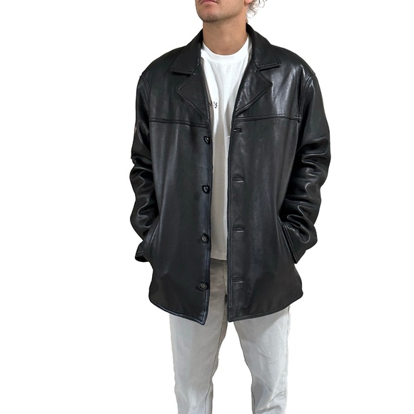 Guess Super Soft Leather Coat Jacket.
